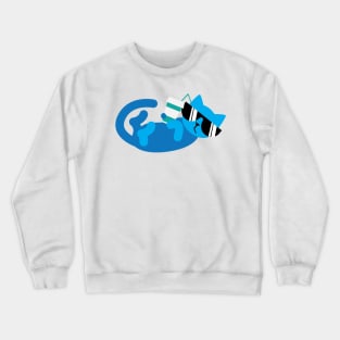 Just a Chilling Blue Cat Crewneck Sweatshirt